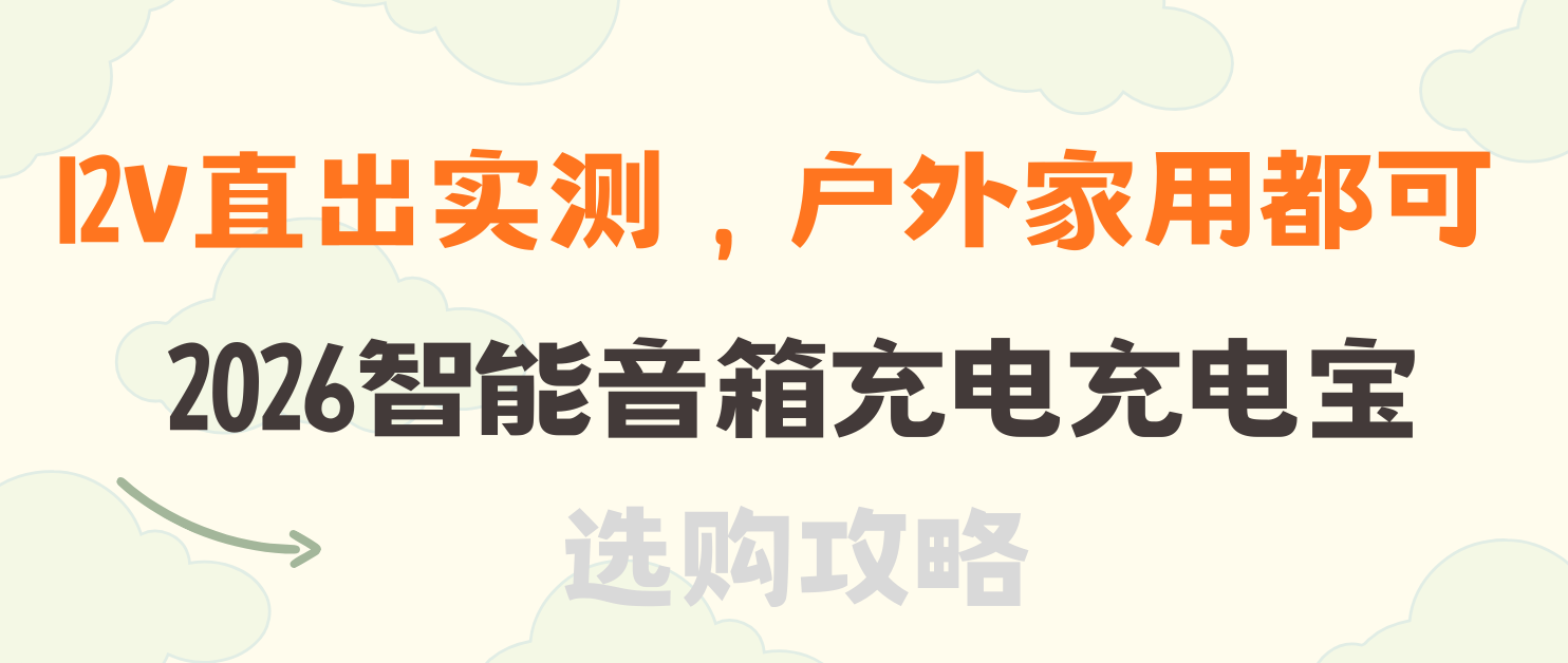2026智能音箱充电充电宝选购攻略，12V直出实测，户外家用都可